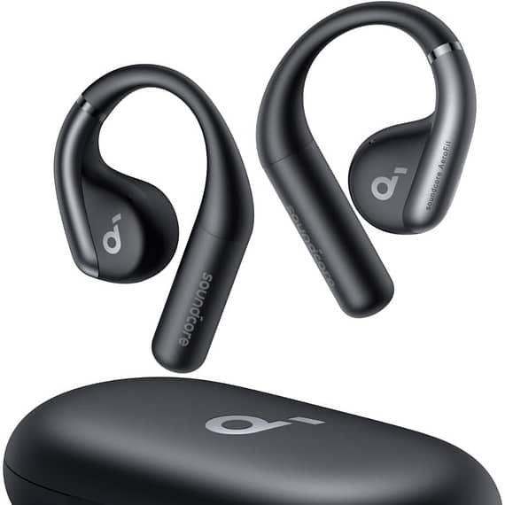 Soundcore by Anker, AeroFit Open-Ear Headphones, Wireless Earbuds Black Electronics "BAE" Charm Bracelet