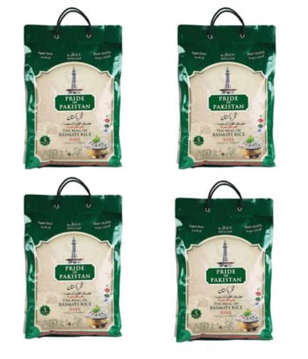 Pride Of Pakistan XXXL Basmati Rice, 5Kg (Pack Of 4) Food Cupboard "BAE" Charm Bracelet