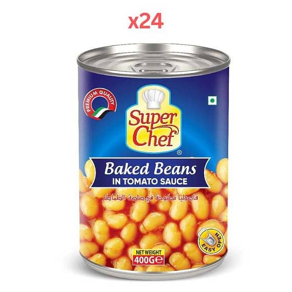 Super Chef Baked Beans 400Gm (Pack Of 24) Dry Food "BAE" Charm Bracelet