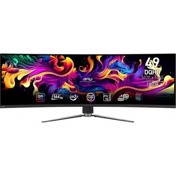 MSI MPG 491CQP QD-OLED 49 Inch 144 Hz 0.03ms Curved Gaming Monitor – Black – 9S6-3FA84T-013 Gaming Monitors "BAE" Charm Bracelet