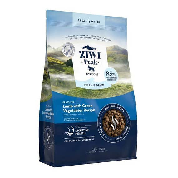 Ziwi Peak Steam & Dried Grass-Fed Lamb With Green Vegetables Recipe Dry Dog Food 3.2Kg Dog Food "BAE" Charm Bracelet