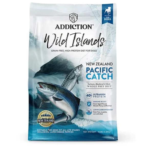 Addiction Wild Islands Pacific Catch Dry Dog Food – 4LBS Dog Food "BAE" Charm Bracelet