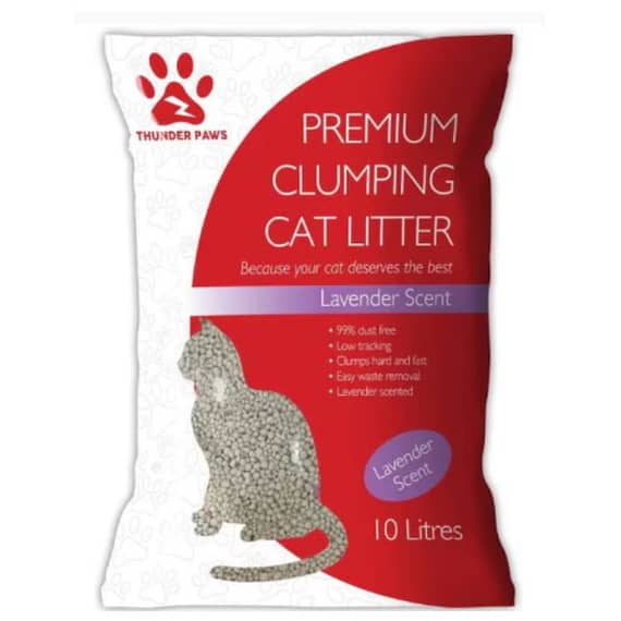 Thunder Paws Advance Care Lavender Clumping Cat Litter 10L Litter & Housetraining "BAE" Charm Bracelet