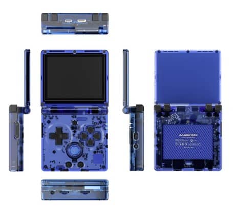 Anbernic Handheld Flip Retro Portable Game Console 3.5Inch 64GB Blue Transparent (RG35XXSP) Gaming & Consoles "BAE" Charm Bracelet