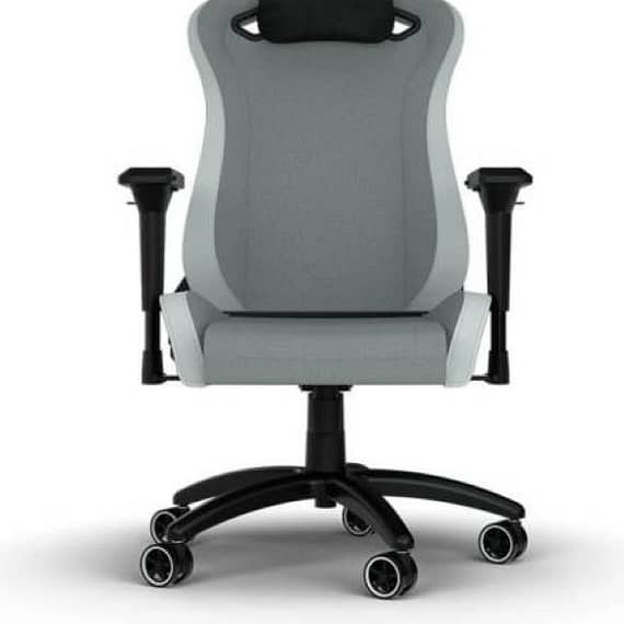 Corsair TC200 Fabric Gaming Chair, Soft Fabric Exterior, Comfortable And Durable, 4D Armrests, Steep Recline, 4 Gas Lift & Height Range Of 120mm, 75mm Dual-Wheel Casters, Grey & White – CF-9010048-WW Gaming & Consoles "BAE" Charm Bracelet