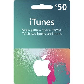 $50 USA Apple iTunes Gift Card (Instant E-mail Delivery) Gift Cards $50 USA Apple iTunes Gift Card (Instant E-mail Delivery)