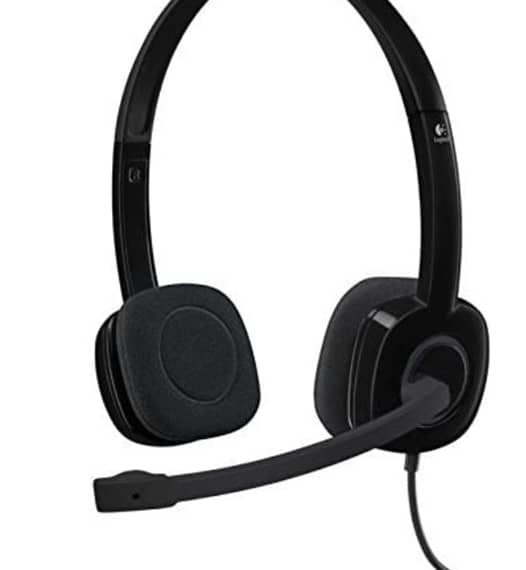 Logitech Stereo Headset H151 Single Jack Computer Accessories "BAE" Charm Bracelet