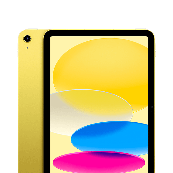 Apple iPad 10th Generation, 10.9 inch (2022), 64GB, Wi-Fi, Yellow Apple "BAE" Charm Bracelet