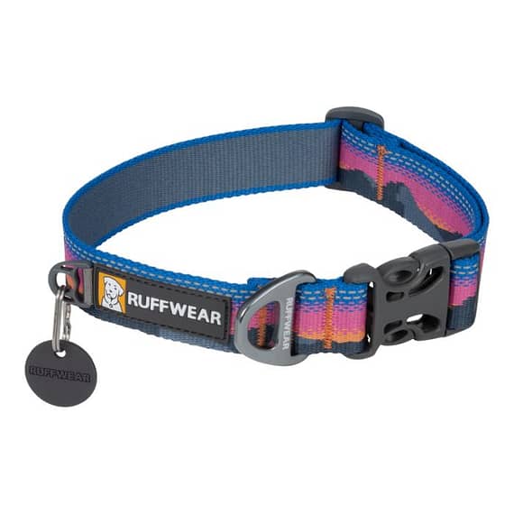 Ruffwear Crag Reflective Dog Collar Alpine Dusk Large Collars & Harnesses "BAE" Charm Bracelet