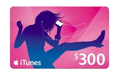 $300 USA Apple iTunes Gift Card (Instant E-mail Delivery) Gift Cards $300 USA Apple iTunes Gift Card (Instant E-mail Delivery)