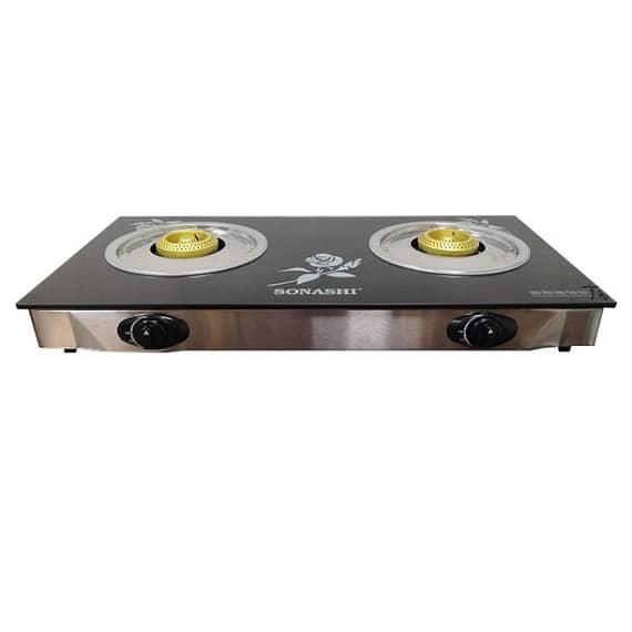 Sonashi Two Gas Burner Full Safety Glass – SGB-210GFFD Gas & Stove "BAE" Charm Bracelet