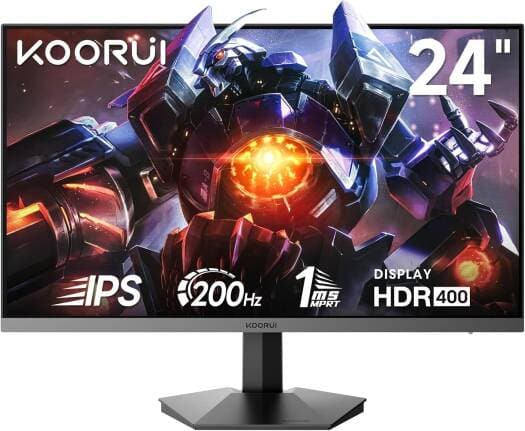 KOORUI, 24-Inch, Gaming Monitor, IPS FHD 1920 x 1080 200Hz 1ms, G2411P Desktop & Monitors "BAE" Charm Bracelet