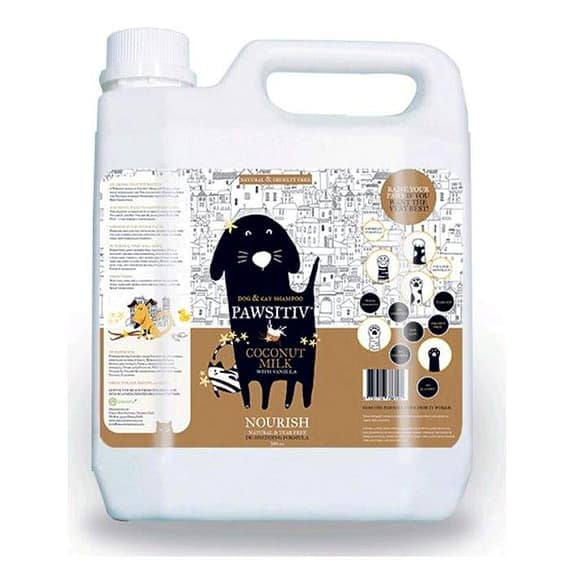 Pawsitiv Natural And Tearless Shampoo For Dogs & Cats – Coconut Milk With Vanilla – Deshedding Formula (Nourish) – 1 Gallon Grooming Supplies "BAE" Charm Bracelet