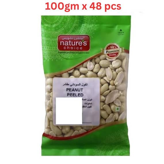 Natures Choice Peanut Peeled 100g Pack Of 48 (UAE Delivery Only) Dates & Dry Fruits "BAE" Charm Bracelet