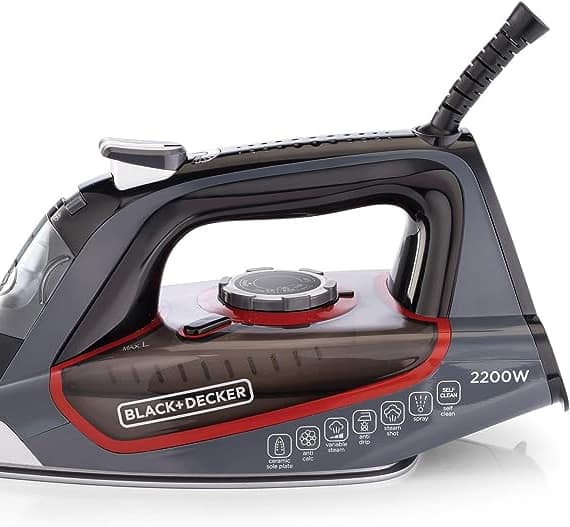 Black & Decker Steam Iron With Ceramic Soleplate , Grey – X2050-B5 Household "BAE" Charm Bracelet