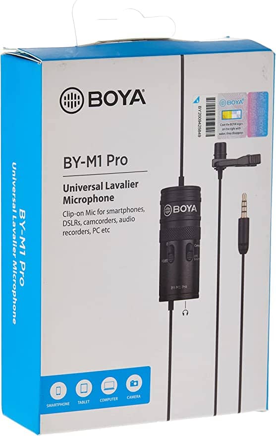 BOYA BY-M1 Pro Omni-Directional Lavalier Microphone Single Head Clip-on Condenser Mic Smartphone DSLR Camcorder Audio Recorder PC Recording Device, B083TFYFGW Electronics "BAE" Charm Bracelet 2