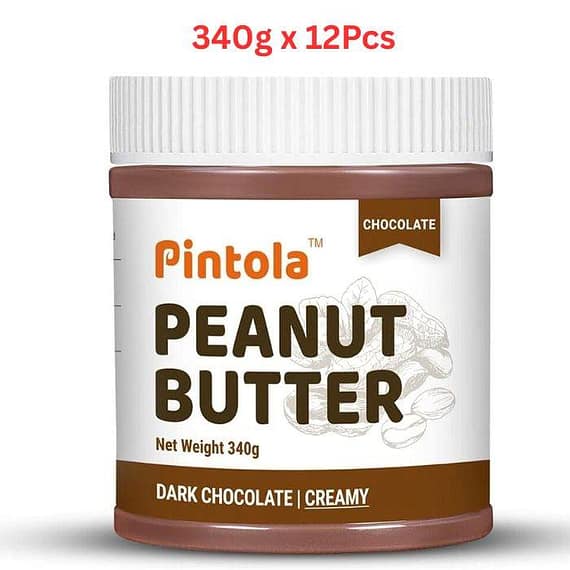 Pintola Peanut Butter – Dark Chocolate (Creamy) 340g (Pack Of 12) Grocery "BAE" Charm Bracelet