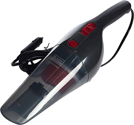 Black+Decker 12V DC Auto Dustbuster Handheld Car Vacuum with 6 Pieces Accessories for Car, Red/Grey, NV1210AV Household "BAE" Charm Bracelet