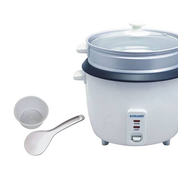 Sonashi 1 Ltr Rice Cooker With Steamer (SRC-310) Electric Cookers "BAE" Charm Bracelet