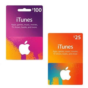 $100 & $25 USA iTunes Card Bundle (Instant E-mail Delivery) Gift Cards $100 & $25 USA iTunes Card Bundle (Instant E-mail Delivery)