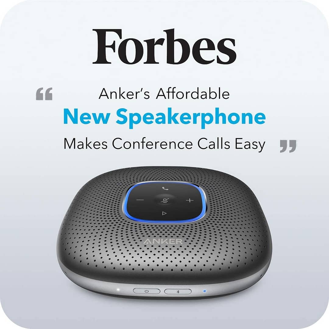 Soundcore Anker PowerConf Bluetooth Speakerphone With 6 Microphones, Black Electronics "BAE" Charm Bracelet 2