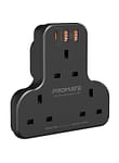 Promate Power Strip with 3250W 3 AC Outlets, 20W USB-C PD Port and Dual 20W QC 3.0 Ports, PowerHinge-3, Black Chargers & Power Supplies "BAE" Charm Bracelet 4