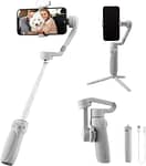 Smooth Q4 Gimbal Stabilizer, Built-in Extension Rod, Portable and Foldable, Vlogging Stabilizer, YouTube TikTok Video, White Electronics "BAE" Charm Bracelet 4