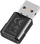 Promate USB Bluetooth Adapter, Universal Transmitter Bluetooth 5.0 HD Audio Dongle with Multi-Point Pairing, Plug and Play, Low Power Consumption and Compact Design for Laptop, PC, CPU, TV, BlueLink Computer Accessories "BAE" Charm Bracelet 4