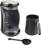 Sonashi Turkish Coffee Machine, 500W, Black, Grey & Gold Coffee Makers "BAE" Charm Bracelet 4