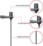 Boya By-M1 Pro Universal Lavalier Microphone, Black, B0844T9TMN Accessories & Peripherals "BAE" Charm Bracelet 6