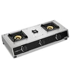 Krome Gas Stove 3 Burners, Auto Ignition, Two 100MM + Single 30MM Brass Burner Cap, LPG Cooktop, CE Approved, Stainless Steel Body, KR-GSFC3041 Gas & Stove "BAE" Charm Bracelet 4