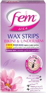 Fem Wax Strips for Bikini And Underarm 20 Strips Grocery "BAE" Charm Bracelet