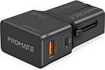 Promate International Travel Adapter with Type-C 20W PD Port, TRIPLUG-PD20.BLACK Chargers & Power Supplies "BAE" Charm Bracelet 4
