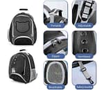 Petstranaut Backpack Bobble Cat Face Gray Cats Accessories "BAE" Charm Bracelet 6