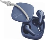 Promate Bluetooth Earbuds, Ergonomic-Fit True Wireless ENC Headphone with 4 Built-In Noise Cancelling Mics, 22h Playtime, 300mAh Charging Case and Smart Touch-Control FreePods-3 Blue Electronics "BAE" Charm Bracelet 4