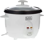 BLACK+DECKER 400W 1L Rice Cooker Removable NonStick Bowl And Steaming Tray With Water Level Indicator And Glass Lid With Cool Touch, For Healthy Meals RC1050-B5 2 Electric Cookers "BAE" Charm Bracelet 4