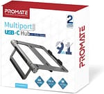 Promate Aluminum Laptop Stand with USB-C Hub, PRIMEBASE-C.GREY Computer Accessories "BAE" Charm Bracelet 5