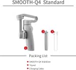 Smooth Q4 Gimbal Stabilizer, Built-in Extension Rod, Portable and Foldable, Vlogging Stabilizer, YouTube TikTok Video, White Electronics "BAE" Charm Bracelet 5