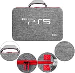 Sony PS5 Host Nylon Bag Waterproof And Shockproof Hard Storage Bag Can Be One Shoulder Diagonal Portable Protective Ps5 Console Handbag Dual Controller And Accessories Gray Gaming & Consoles "BAE" Charm Bracelet 5