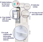 Super General Hot & Cold Taps Free Standing Water Dispenser, White – SGL1171 Household "BAE" Charm Bracelet 6