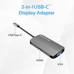 Promate USB Type-C™ Hub, High-Quality USB-C™ to 1080p VGA and HDMI Adapter Laptop Accessories 5