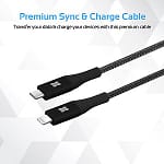 Promate USB Type-C™ to Lightning Cable, Heavy Duty Nylon Braided 2.4 Accessories Mobiles 6