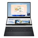 ASUS Zenbook DUO UX8406CA-OLED7, Intel Core Ultra 7 255H 2.0GHz, 32GB RAM, 1TB SSD, 14.0 Inch 3K OLED Touch Screen, Intel Arc Graphics, Win11 Home, Eng-Arab Keyboard, Grey + Sleeve, Stylus Asus "BAE" Charm Bracelet 4