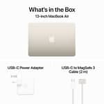 Apple Macbook Air M2 (2024), 13 inch, 16GB RAM, 256GB SSD, 8 CPU, 8 GPU, MC7W4, Starlight (English Keyboard, Apple Warranty) Apple "BAE" Charm Bracelet 6