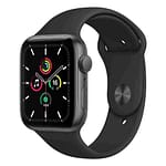 Apple Watch SE GPS, 44mm Space Gray Aluminium Case with Black Sport Band Electronics "BAE" Charm Bracelet 3