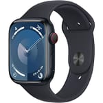 Apple Watch Series 9, GPS, 41mm, Midnight Aluminum Case With Midnight Sport Band Electronics "BAE" Charm Bracelet 4