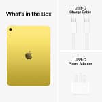 Apple iPad 11th Gen,11-inch, A16 (2025), 128GB, WiFi, Yellow Apple "BAE" Charm Bracelet 6