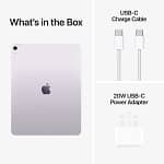 Apple, iPad Air 2025 (7th Generation), M3, 11-inch, Wi-Fi, 128GB – Purple Apple "BAE" Charm Bracelet 6
