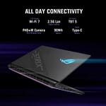 Asus ROG Strix SCAR 18 G835LX-SA047W, Intel Core Ultra 9 275HX, 64GB RAM, 4TB SSD, 18 Inch WQXGA 240Hz, 24GB NVIDIA RTX 5090, Windows 11 Home, English & Arabic Keyboard, Black Asus "BAE" Charm Bracelet 6