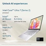 Asus Zenbook 14 OLED UX3405CA-PZ052W, Intel Core Ultra 7 255H, 16GB RAM, 1TB SSD, 14.0 Inch OLED 3K Touch Screen, Intel Arc Graphics, Windows 11 Home, English & Arabic Keyboard, Ponder Blue Asus "BAE" Charm Bracelet 5